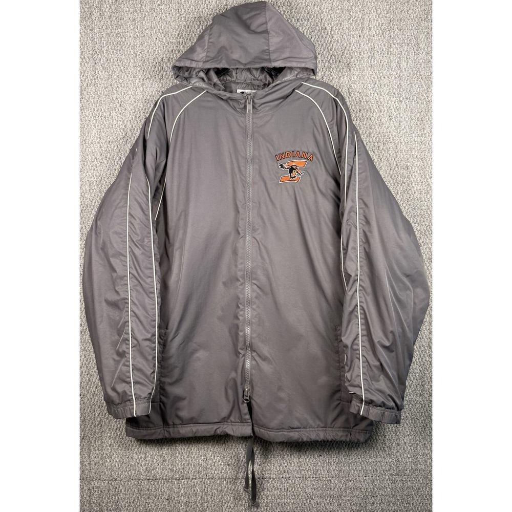 Vintage Champion Indiana School‎ for the Deaf Orioles Jacket Mens L Hooded Zip